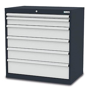 4057211001575 - C-Line Schubladenschrank anthrazit 6 Schubladen 900 x 575 x 920 cm