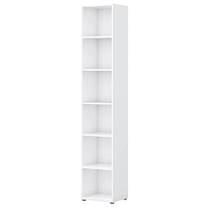 4050211956814 - Home Office Regal TEMPIO aus Holz 6 Fächer 6 OH B 400 x T 340 x H 2130 mm weiß 4050211956814 - Home Office Regal TEMPIO aus Holz 6 Fächer 6 OH B 400 x T 340 x H 2130 mm weiß