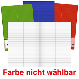 BRUNNEN Vokabelheft grün, rot oder blau Lineatur 53 liniert DIN A5 ohne Rand, 32 Blatt, 1 St.