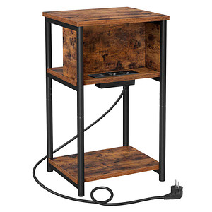 0194343046556 - Vasagle - Beistelltisch Nachttisch mit Steckdose schmal 2 AC-Anschlüsse 2 USB-Anschlüssen 30 x 34 x 58 cm für Wohnzimmer Schlafzimmer 0194343046556 - Vasagle - Beistelltisch Nachttisch mit Steckdose schmal 2 AC-Anschlüsse 2 USB-Anschlüssen 30 x 34 x 58 cm für Wohnzimmer Schlafzimmer