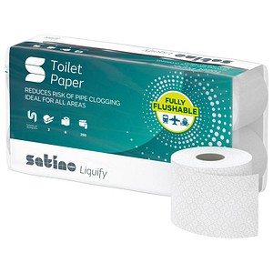 wepa Toilettenpapier liquify 2-lagig Recyclingpapier, 8 Rollen