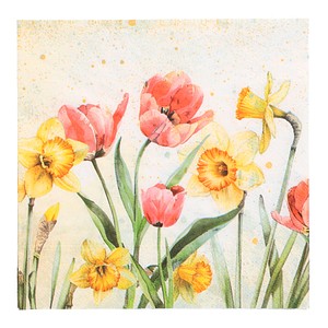4002911370094 - Servietten Tulips & Daffodils Blumen- und Blüten 100 St