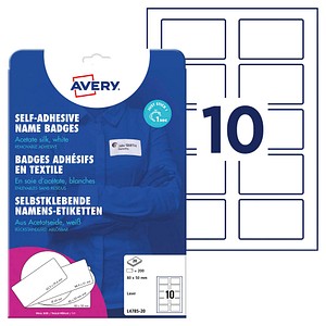 200 AVERY Zweckform Namensetiketten L4785-20 weiß 80,0 x 50,0 mm