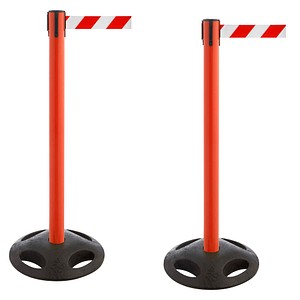 Absperrpfosten RS-Guidesystems GLA 25 rot Gurt rot weiß 2 Stück