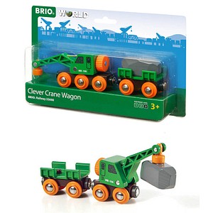 BRIO® Clever Crane Wagon 33698 Spielzeugeisenbahnen