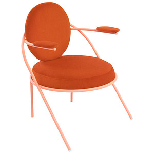 meet powered by PAPERFLOW Sessel SATURNE rost rosa Kunstleder 70,0 x 73,0 x 88,0 cm, 1 St.
