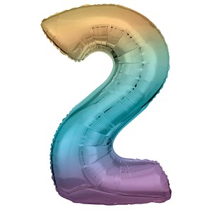 0194099036115 - Luftballons Zahl 2 regenbogen 0194099036115 amscan