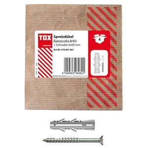 4049563060621 - BARRACUDA 013601061 Dübel mit Schrauben Ø 80 mm x 400 mm 4049563060621 4 Stück