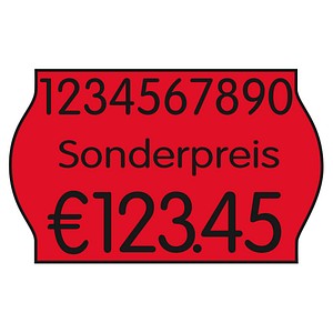 5706230129485 - Preisetiketten 70-21M-S-035 26x16mm leuchtrot permanent 14400 Etiketten 5706230129485 12 Rolle 5706230129485 - Preisetiketten 70-21M-S-035 26x16mm leuchtrot permanent 14400 Etiketten 5706230129485 12 Rolle