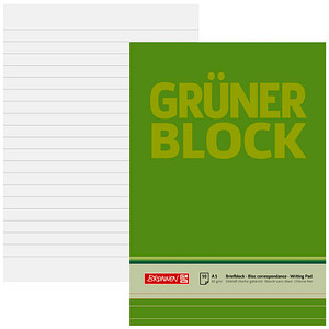 BRUNNEN Briefblöcke "Grüner Block" DIN A5 liniert