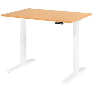 4032062190777 - HAMMERBACHER XMKA12 elektrisch höhenverstellbarer Schreibtisch buche rechteckig C-Fuß-Gestell weiß 1200 x 800 cm 4032062190777 - HAMMERBACHER XMKA12 elektrisch höhenverstellbarer Schreibtisch buche rechteckig C-Fuß-Gestell weiß 1200 x 800 cm