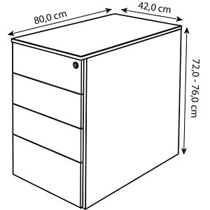4044917432697 - Standcontainer Move 4190 Holz weiß 4 normale Schubladen abschließbar 4044917432697 Kerkmann 4044917432697 - Standcontainer Move 4190 Holz weiß 4 normale Schubladen abschließbar 4044917432697 Kerkmann