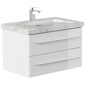 4251982676769 - POSSEIK Waschbecken mit Unterschrank WHITE YAMO 75 weiß glanz 750 x 450 x 500 cm
