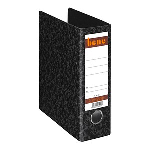 bene Spezial Ordner schwarz marmoriert Karton 7,5 cm DIN A5 hoch bene Spezial Ordner schwarz marmoriert Karton 7,5 cm DIN A5 hoch