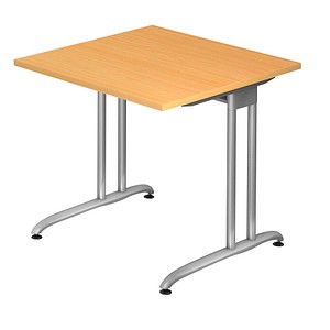 BS08 Schreibtisch buche quadratisch