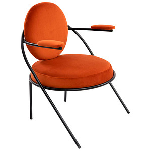meet powered by PAPERFLOW Sessel SATURNE rost schwarz Stoff 70,0 x 73,0 x 88,0 cm, 1 St.