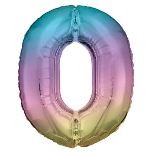 0194099036191 - Luftballons Zahl 0 regenbogen 0194099036191 amscan