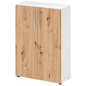 4032062305157 - HAMMERBACHER Aktenschrank 4550 V4550 W R BM weiß asteiche 2 Fachböden 800 x 346 x 1144 cm 4032062305157 - HAMMERBACHER Aktenschrank 4550 V4550 W R BM weiß asteiche 2 Fachböden 800 x 346 x 1144 cm