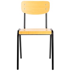 LÜLLMANN Stapelstuhl 225315 buche, schwarz Holz, 1 St.