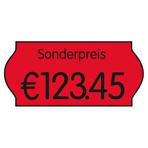 5706230122950 - Preisetiketten 70-03M-S-035 26x12mm leuchtrot permanent 18000 Etiketten 5706230122950 12 Rolle