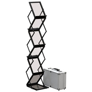 Prospektständer schwarz DIN A4 6 Fächer