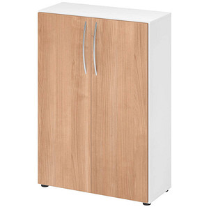 4032062305140 - HAMMERBACHER Aktenschrank 4550 V4550 W N BM weiß nussbaum 2 Fachböden 800 x 346 x 1144 cm