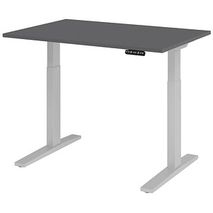 4032062323694 - XMKA12 elektrisch höhenverstellbarer Schreibtisch grafit rechteckig C-Fuß-Gestell silber 1200 x 800 cm