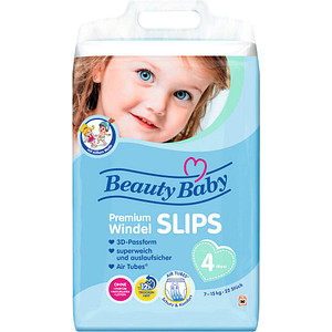 2200225708882 - Beauty Baby Windeln Premium Größe Gr4 (7-15 kg) für Babys und Kleinkinder (4-18 Monate) 22 St