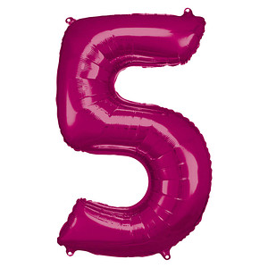 0194099010801 - Luftballons Zahl 5 pink 0194099010801 amscan