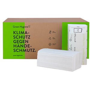 4250820603868 - Green Hygiene® FRIEDA Falthandtücher 2-lagig V-Falz Handtuchpapier aus 100% recyceltem Papier 1 Karton = 20 Packungen à 200 Tücher