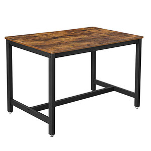 6955880357642 - Songmics - vasagle Küchentisch Esstisch 120 x 75 x 75cm Esszimmertisch für 4 Personen Kaffeetisch Wohnzimmer Esszimmer Eisengestell einfacher
