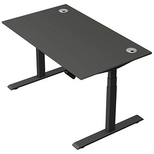 Kerkmann Move 2 Plus elektrisch höhenverstellbarer Schreibtisch anthrazit rechteckig, T-Fuß-Gestell anthrazit 140,0 x 80,0 cm