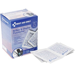FIRST AID ONLY® Brillenputztücher 1-lagig weiß, 50 St.
