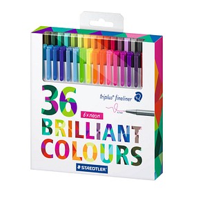 36 STAEDTLER triplus Fineliner farbsortiert 0,3 mm