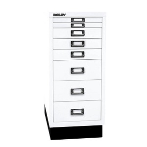 BISLEY MultiDrawer™ L298S Schubladenschrank verkehrsweiß 8 Schubladen 27,8 x 38,0 x 67,0 cm