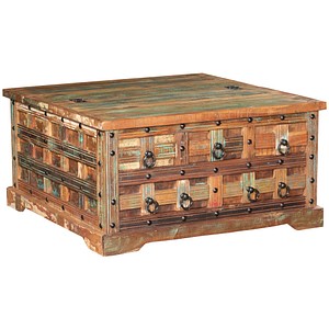 4041908127945 - KALANKA Beistelltisch Massivholz braun 900 x 900 x 470 cm