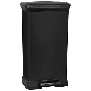 3253922162678 - Mülleimer CURVER DECO bin METALLICS schwarz Küchen-Mülleimer Metalleffekt-Lackierung komfortables Pedalrostfrei dellenfrei 50 L