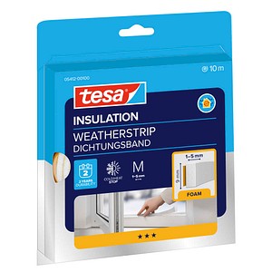 Tesa Schaumstoff Fenster-Dichtungsband - 15 mm - Weiß