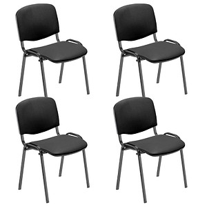 5901747563214 - Iso Besucherstühle anthrazit Kunstleder 5901747563214 WCI01-R65Z-BBV019-000228 - ISO 4L-BL V2N 4 Stück