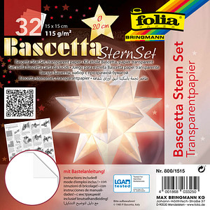 4001868033250 - Bascetta Stern Bastelset Ø 20cm 115g 15x15cm weiß transparent 800 1515 4001868033250 - Bascetta Stern Bastelset Ø 20cm 115g 15x15cm weiß transparent 800 1515