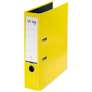 VON LEITZ Ordner gelb Karton 8,0 cm DIN A4, 1 St.