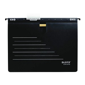 AKTION: LEITZ Hängehefter ALPHA Active 1924 Karton schwarz 1 x kaufmännische Heftung, 5 St. mit Prämie nach Registrierung