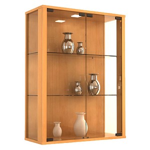 4051814336669 - Ebuy24 - Udina Vitrinenschrank wandhängend mit 2 Glastüren und Licht Buche dekor - Braun 4051814336669 - Ebuy24 - Udina Vitrinenschrank wandhängend mit 2 Glastüren und Licht Buche dekor - Braun