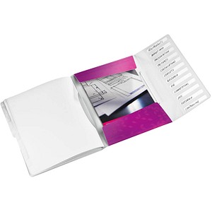 4002432106318 - LEITZ Ordnungsmappe LEITZ WOW Ordnung 12 Fä Vt DIN A4 12-Fach  Violett