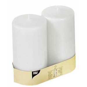 4002911820957 - Stumpenkerzen 82095 weiß 150x80mm (HxØ) ca 70 Stunden Brenndauer 4002911820957 2 Stück