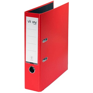 VON LEITZ Ordner rot Karton 8,0 cm DIN A4, 1 St.