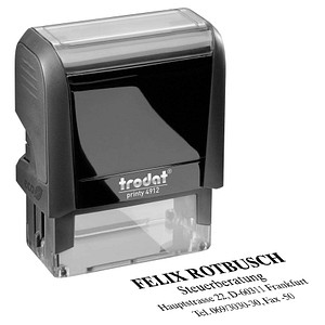 4044589177803 - Textstempel individualisierbar printy 4912 selbstfärbend schwarz ohne Logo 1 St