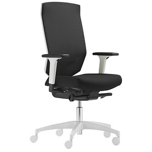 Dauphin Bürostuhl @Just evo mesh Stoff schwarz, Gestell weiß