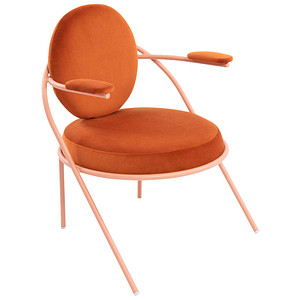 meet powered by PAPERFLOW Sessel SATURNE rost rosa Stoff 70,0 x 73,0 x 88,0 cm, 1 St.