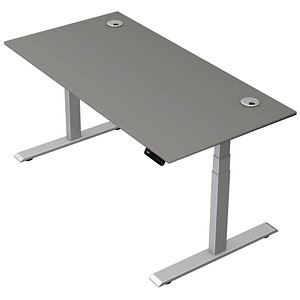 Kerkmann Move 2 Plus elektrisch höhenverstellbarer Schreibtisch grafit rechteckig, T-Fuß-Gestell silber 160,0 x 80,0 cm